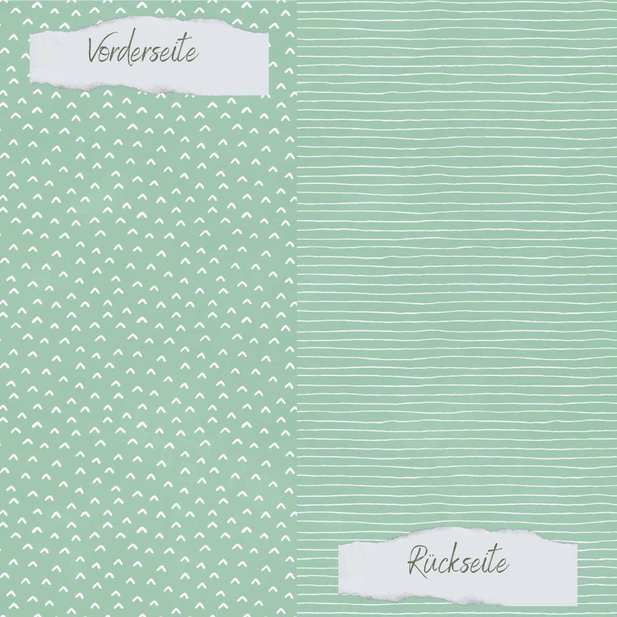 Papel de diseño - Basic - Eukalyptus - Doodle Dächer + Streifen - Doppelseitig bedruckt ras  Papel de diseño - Basic - Eukalyptus - Doodle Dächer + Streifen - Doppelseitig bedruckt ras