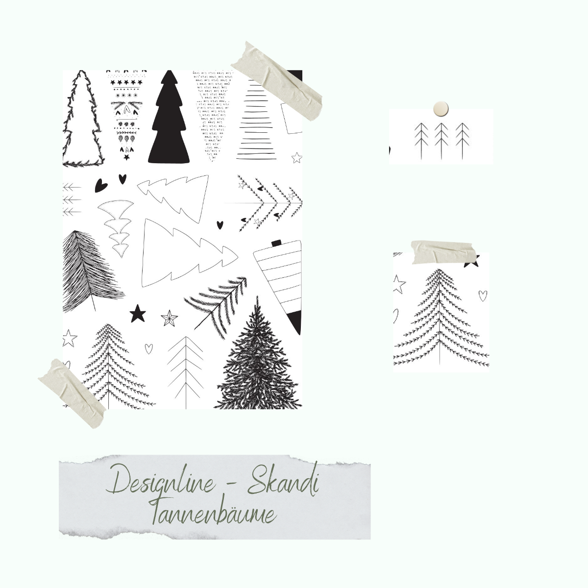 Stempelset - Designline - Skandi Tannenbäume
