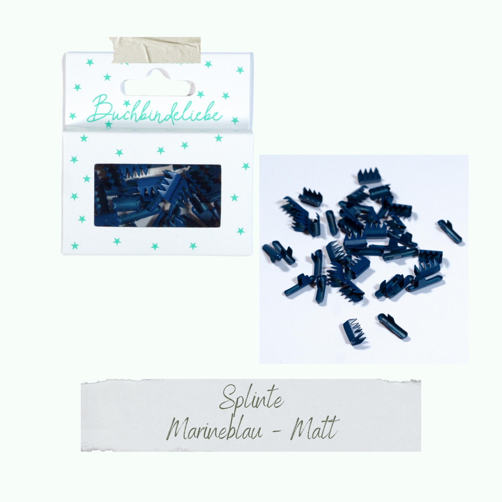 Splinte - Marineblau - Matt - Buchbindeliebe - 40 Stück Splinte - Marineblau - Matt - Buchbindeliebe - 40 Stück