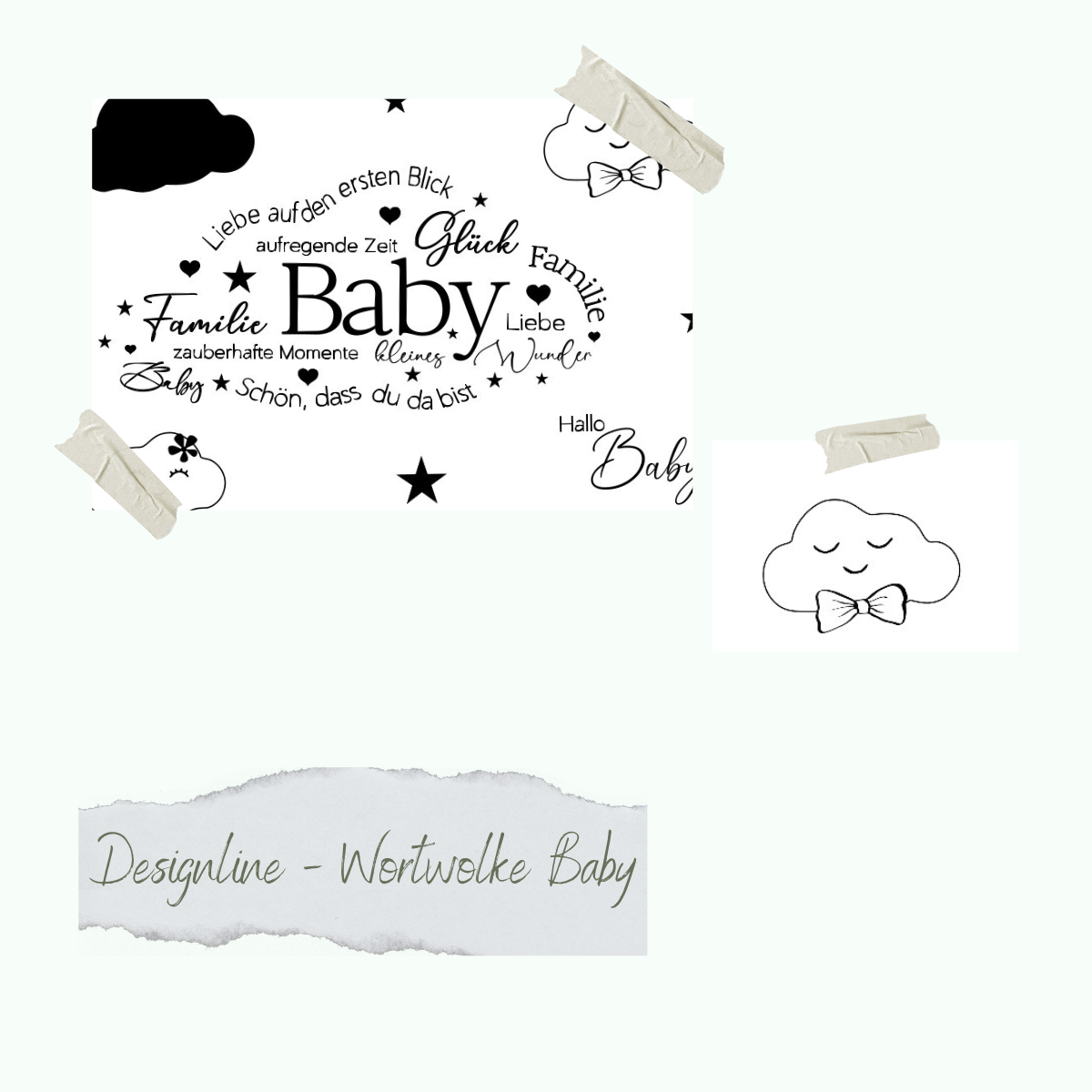 CD-Stt-1282 Stempelset - Designline - Wortwolke Baby