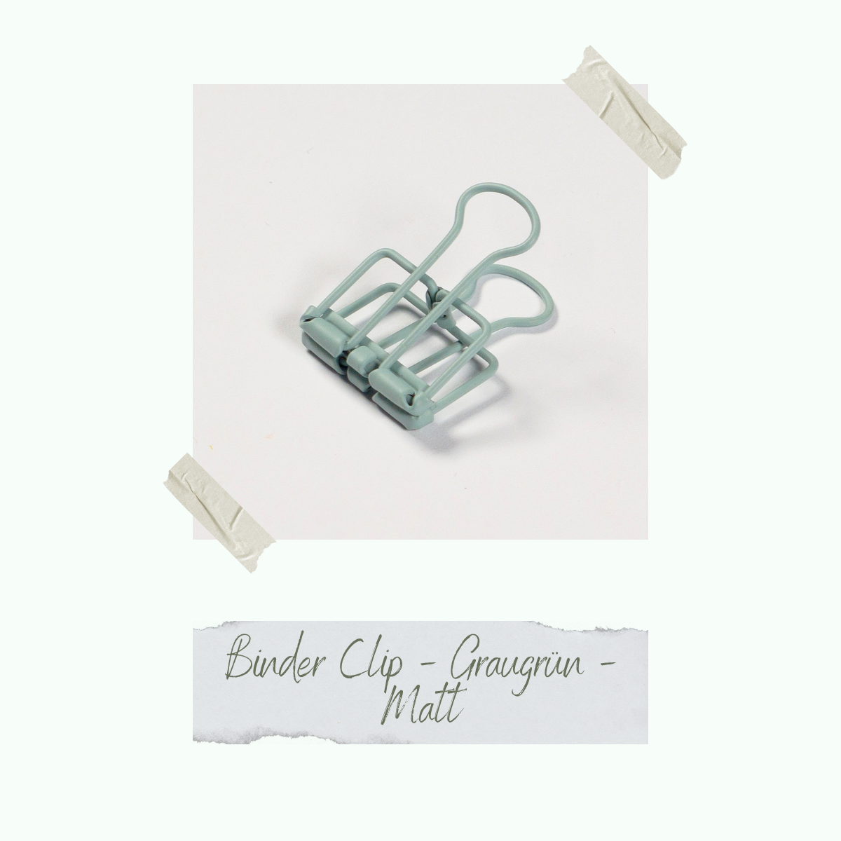 CD-ZB-082_Binder-Clip-Graugr-n-Matt Binder Clip - Graugrün
