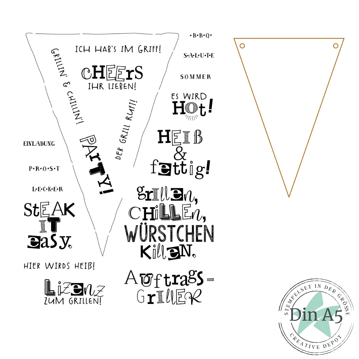 Bundle - Sommerwimpel - Cheers & Wimpel-Dreieck-Groß