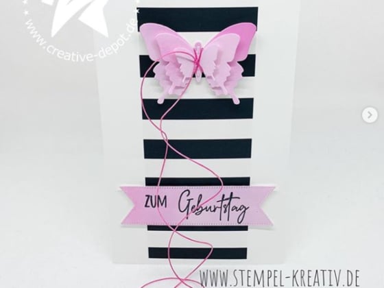 Designpapier - Muster - gestreift - schwarz