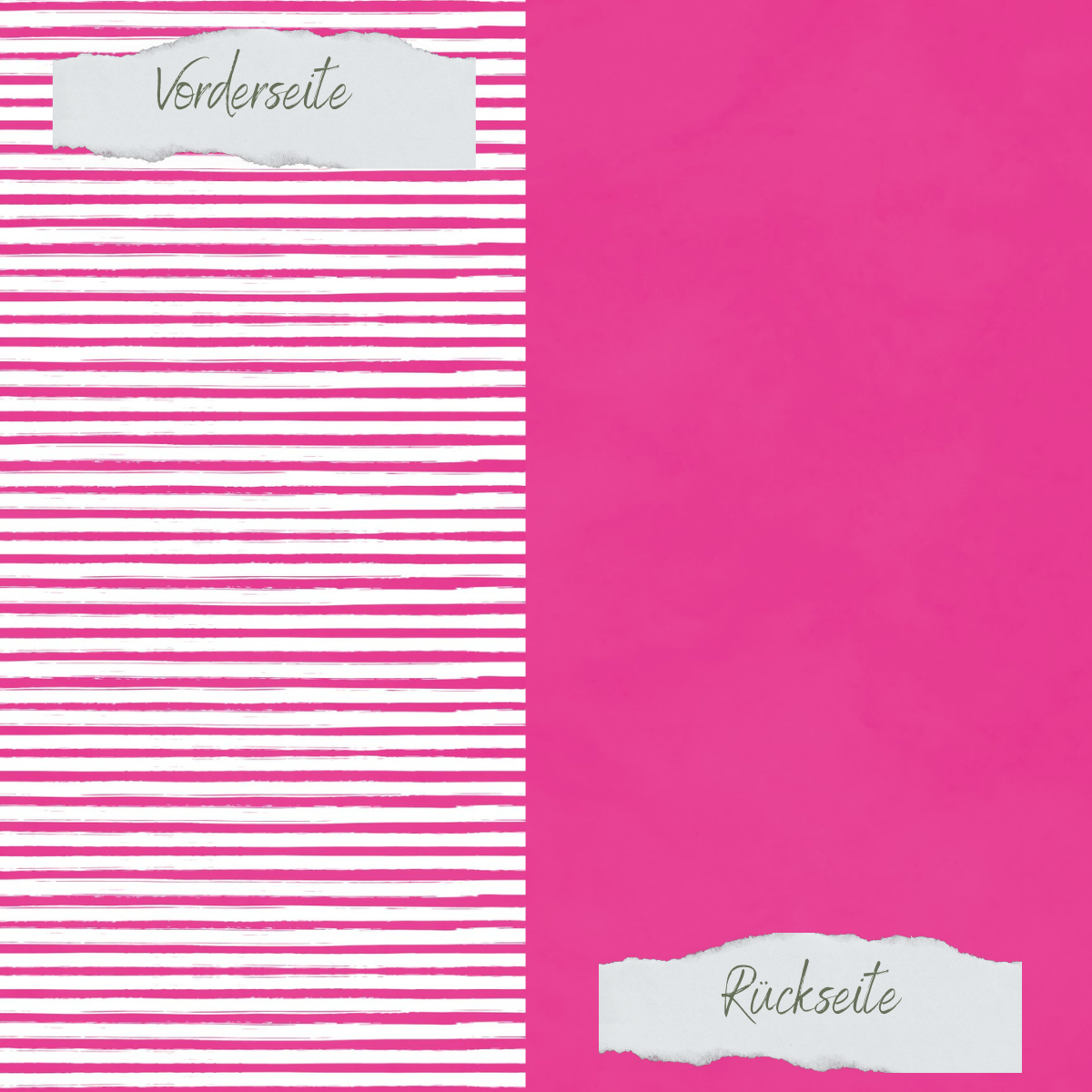 Papier à dessin - Basic - Sommerpink - Streifen + Uni - Doppelseitig bedruckt
