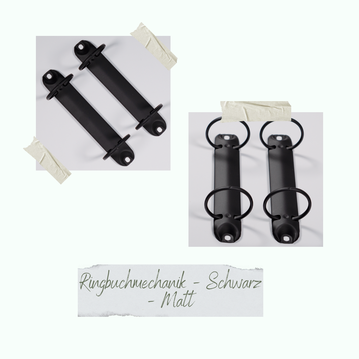 Ringbuchmechanik - Black - Matt - Buchbindeliebe