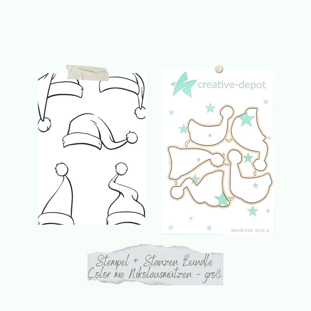 Color-me-Nikolausm-tzen-Bundle Bundle - Color me - Nikolausmützen - groß - Stempelset & Stanzen