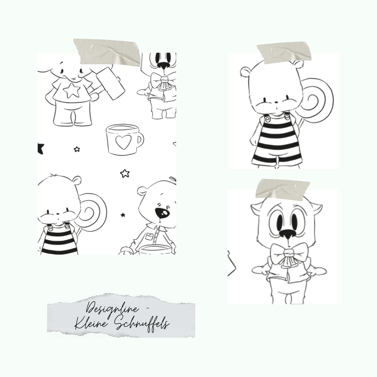 Designline-Kleine-Schnuffels Set de sellos - Designline - Kleine Schnuffels