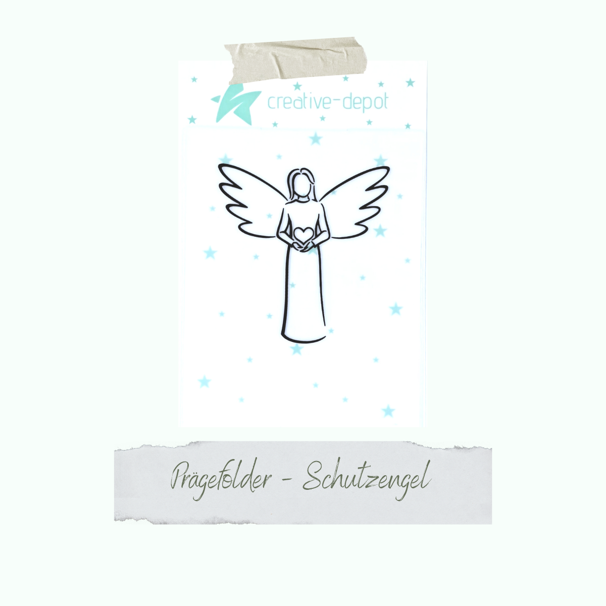 CD-PF-083-3 Carpeta Cortar y Estampar - Schutzengel  - 11 x 15,5 cm