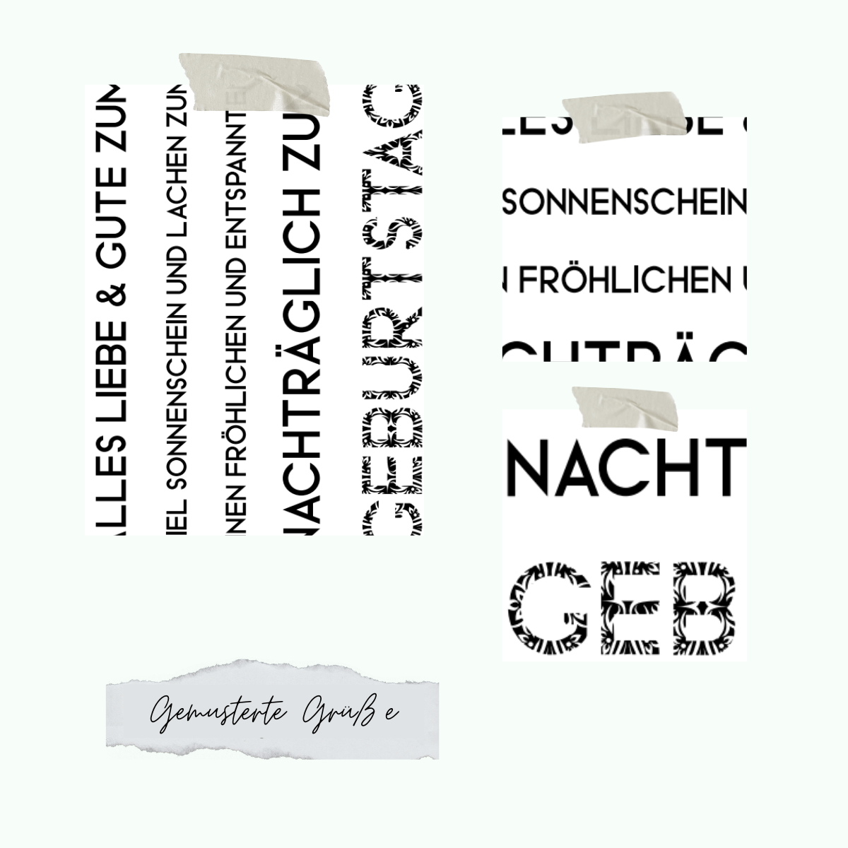 Stempelset - Gemusterte Grüße 