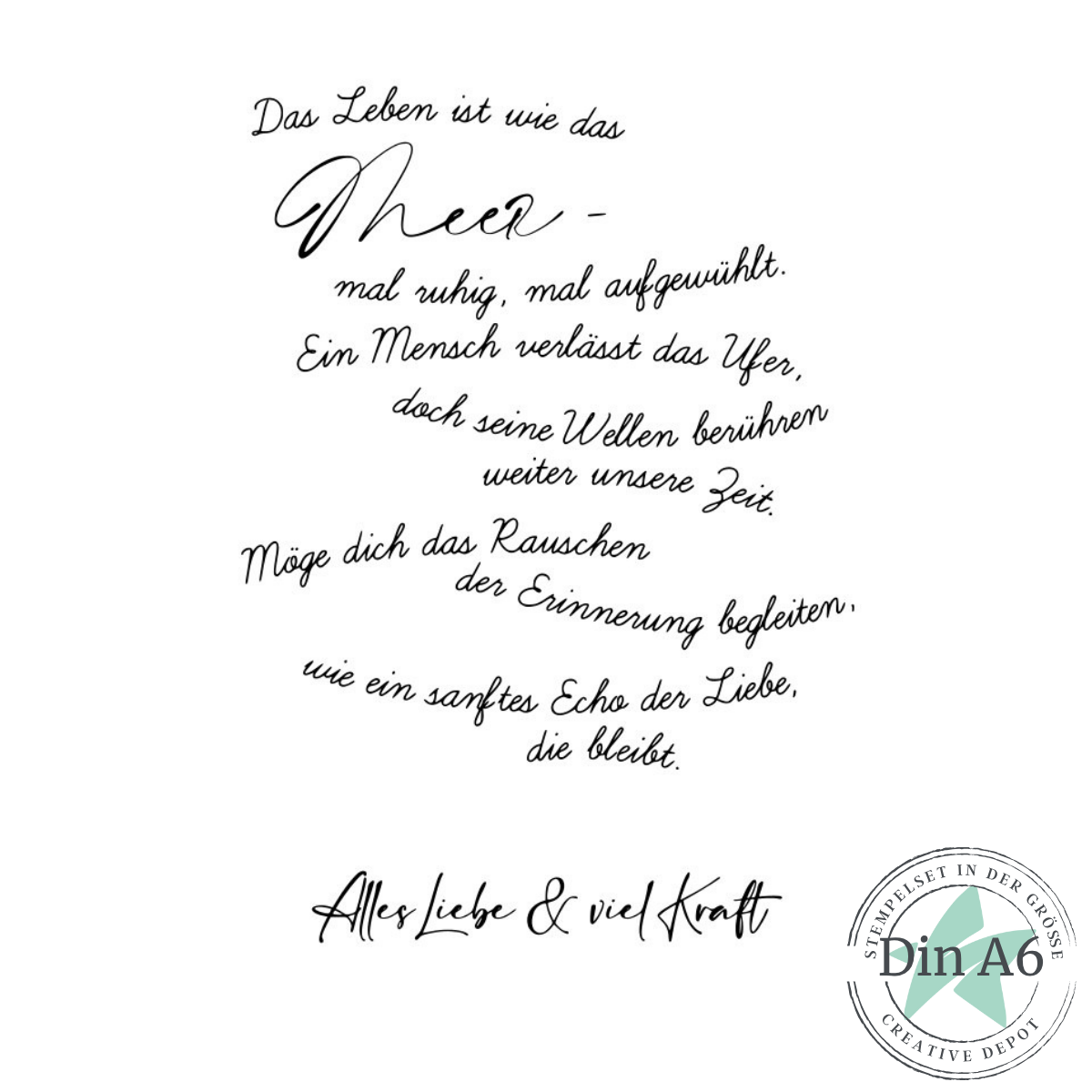 Stempelset - Kartentext Trauer 3 