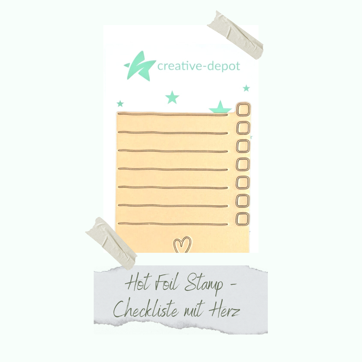 Hotfoil Stamp - Checkliste mit Herz  - Only while stocks last