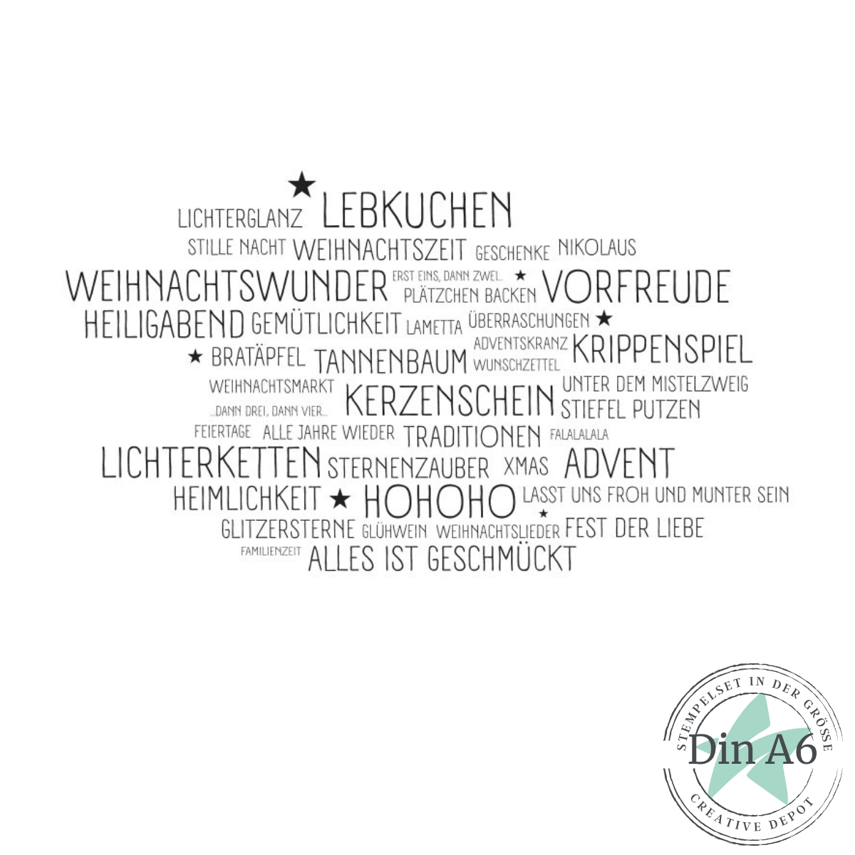 Stempelset - Dezembertagebuch - Hintergrund Weihnachtsworte