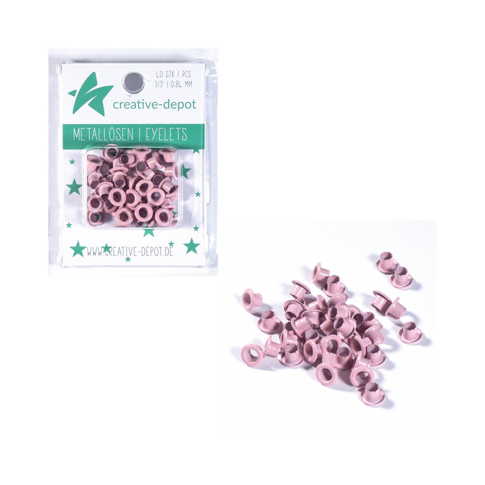 Eyelets - Kaugummi Rosa - 8mm