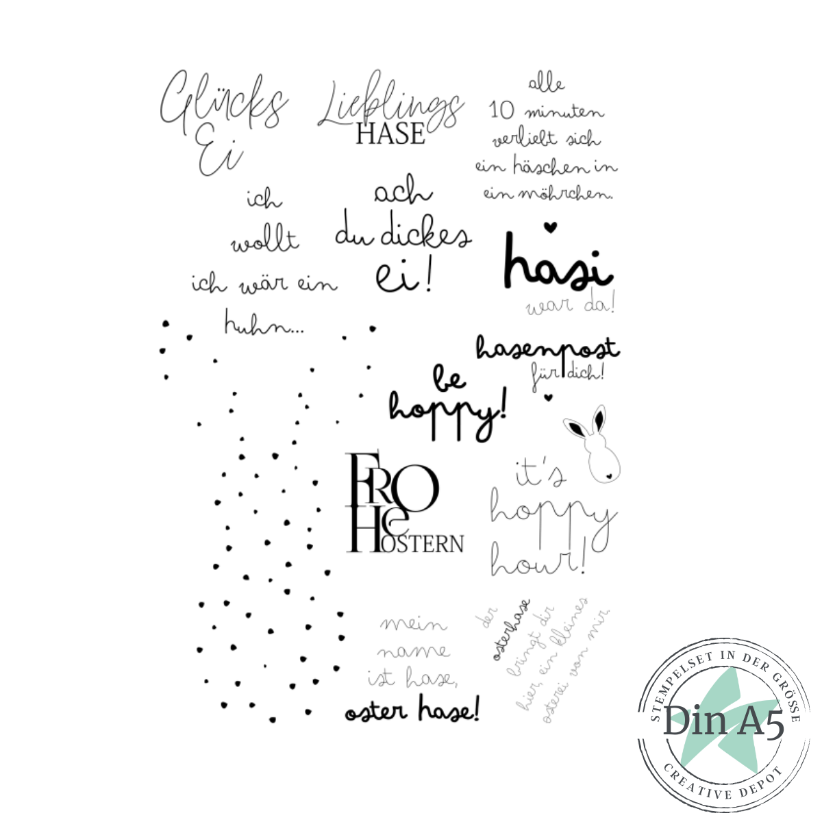 Stempelset - Mein Name ist Hase