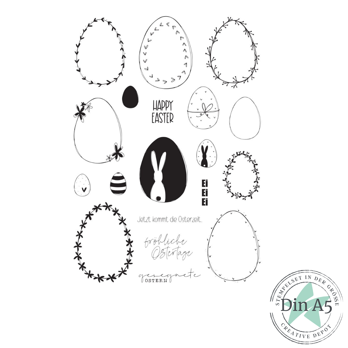 Stempelset - Osterei-Liebe