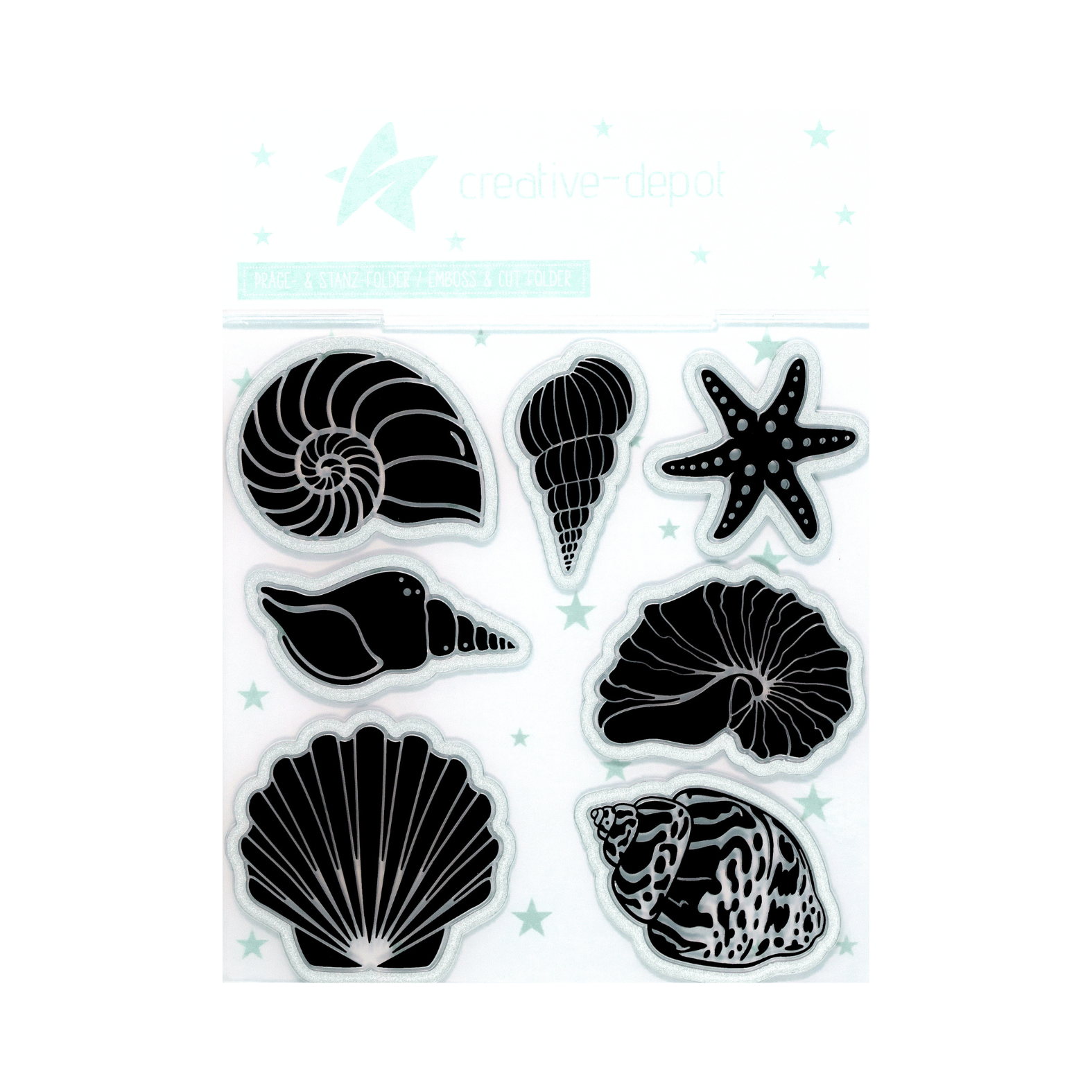 Dépliant Cut & Emboss - Muschelsucher - 15 x 15 cm