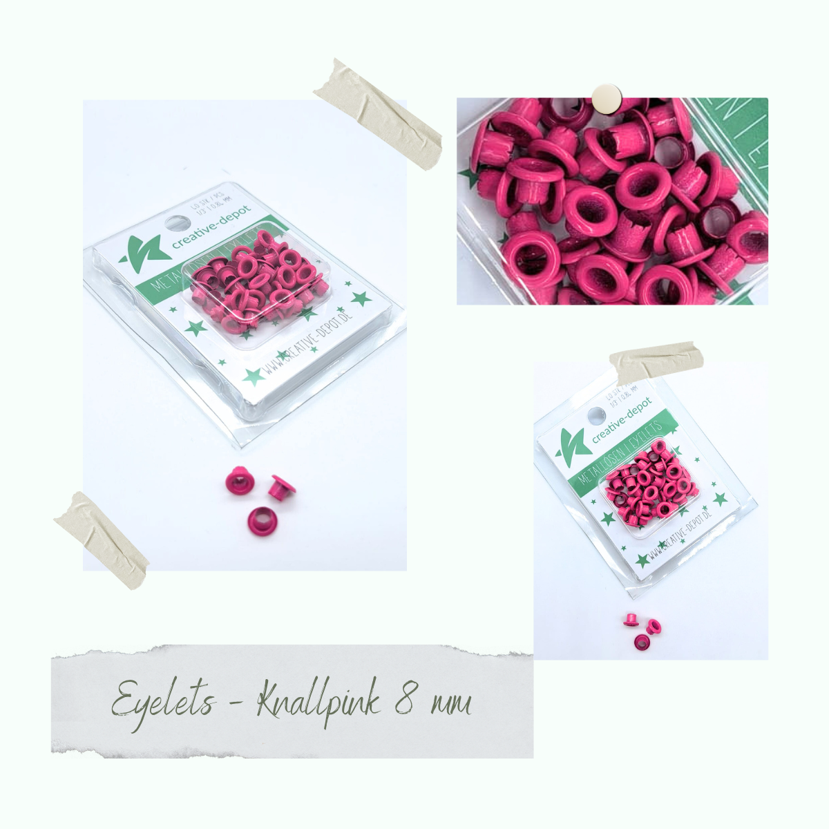 CD-EY-017 Eyelets - Knallpink - 8mm