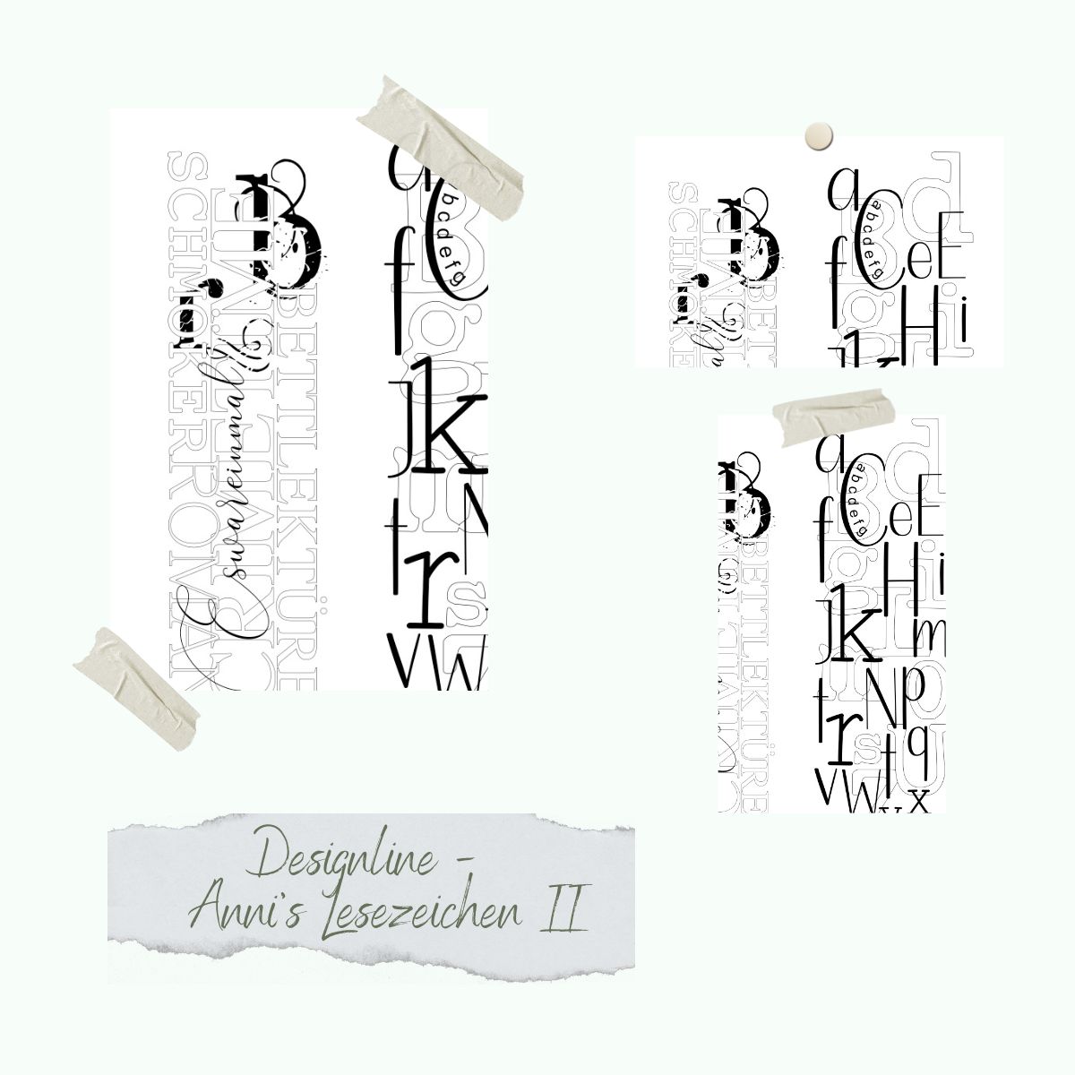 CD-STT-1020-Designline-Annis-Lesezeichen-II Stempelset - Designline - Anni's Lesezeichen II