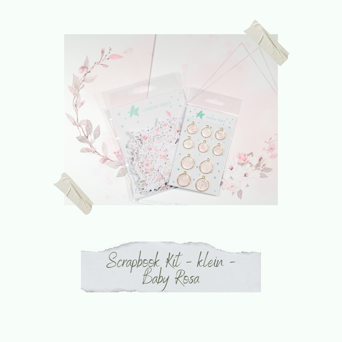Scrapbook-Kit-klein-Baby-Rosa