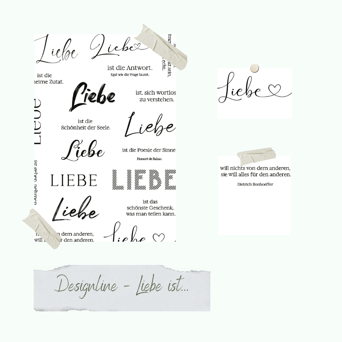 CD-Stt-1371 Jeu de timbres - Designline - Borders - Valentine