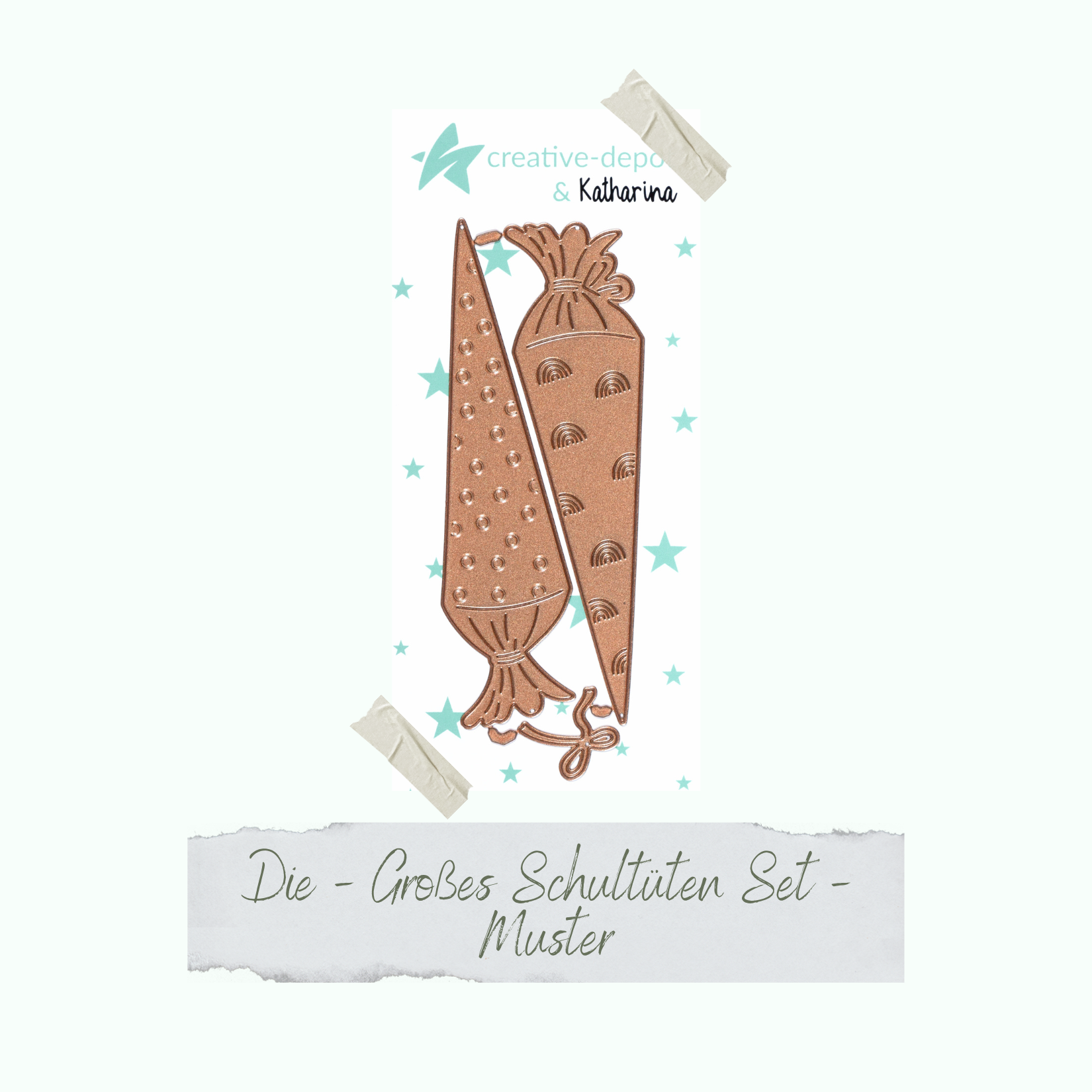 Die - Großes Schultüten Set - Muster