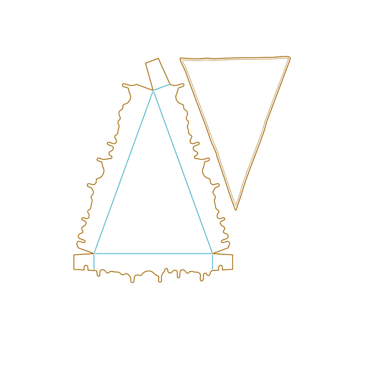 Die - Dreiecksbox - Tortenstück - Add on Sahnehaube