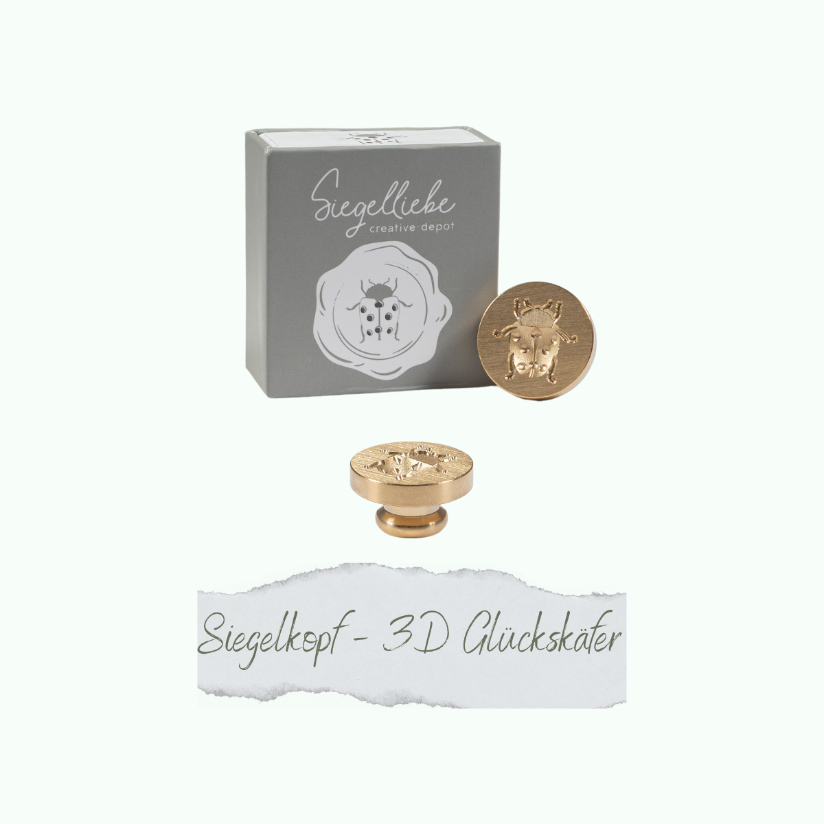 CD-SI-120_3D-Gl-cksk-fer Siegelkopf - 3D Glückskäfer - Siegelliebe