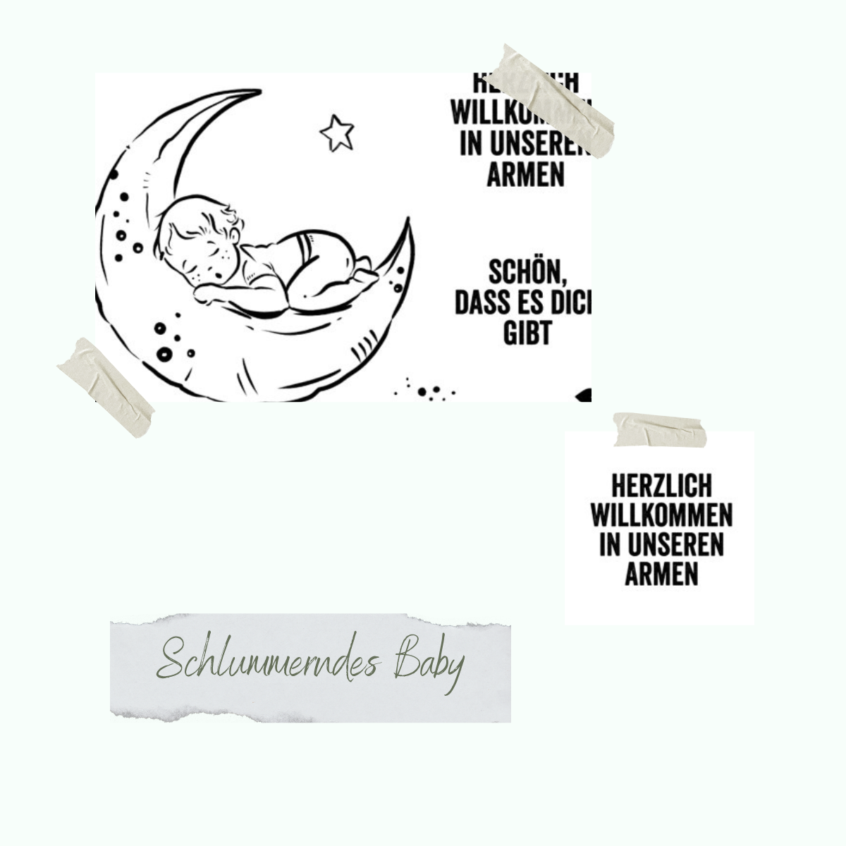 Stempelset - Schlummerndes Baby