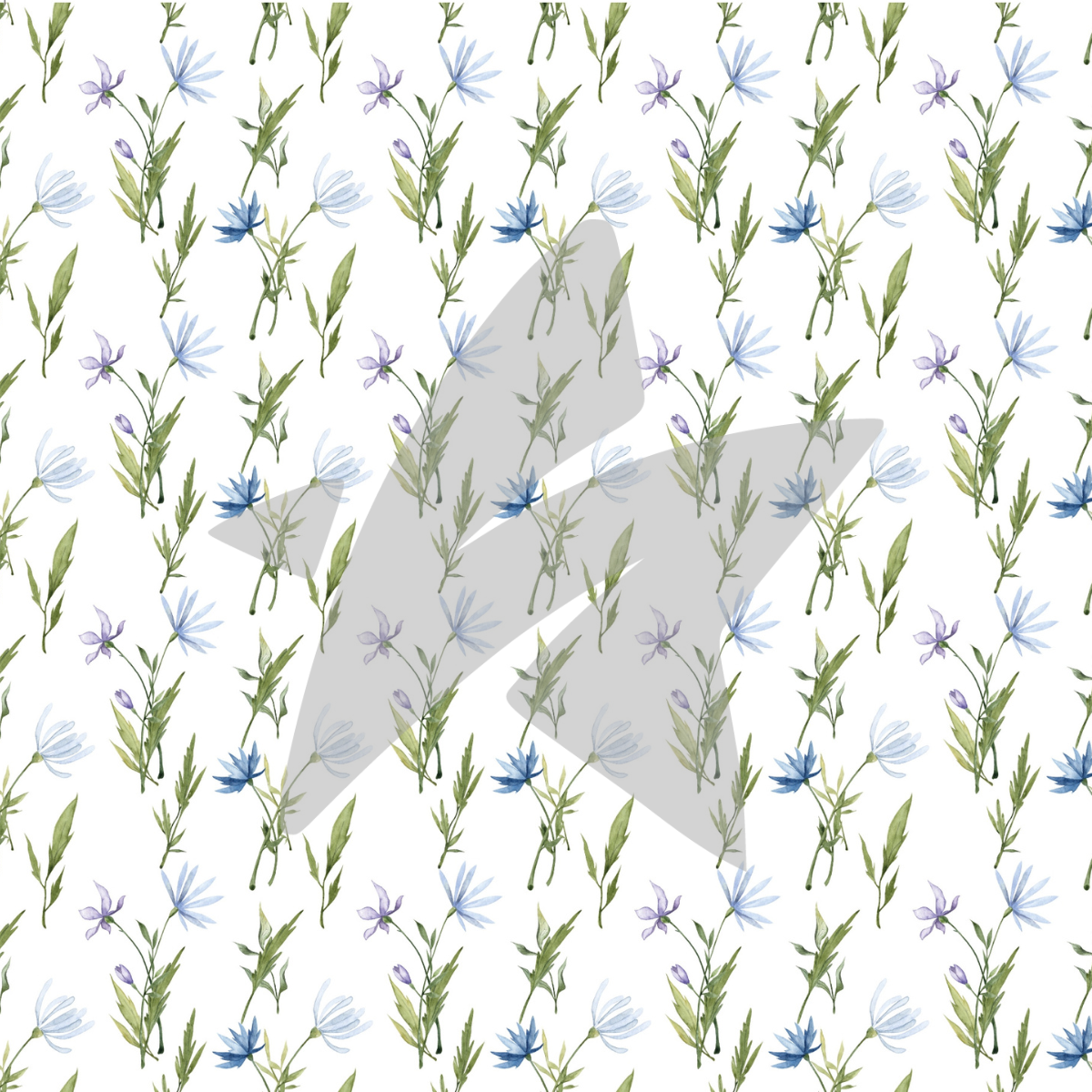 Design paper - Blue spring flowers I