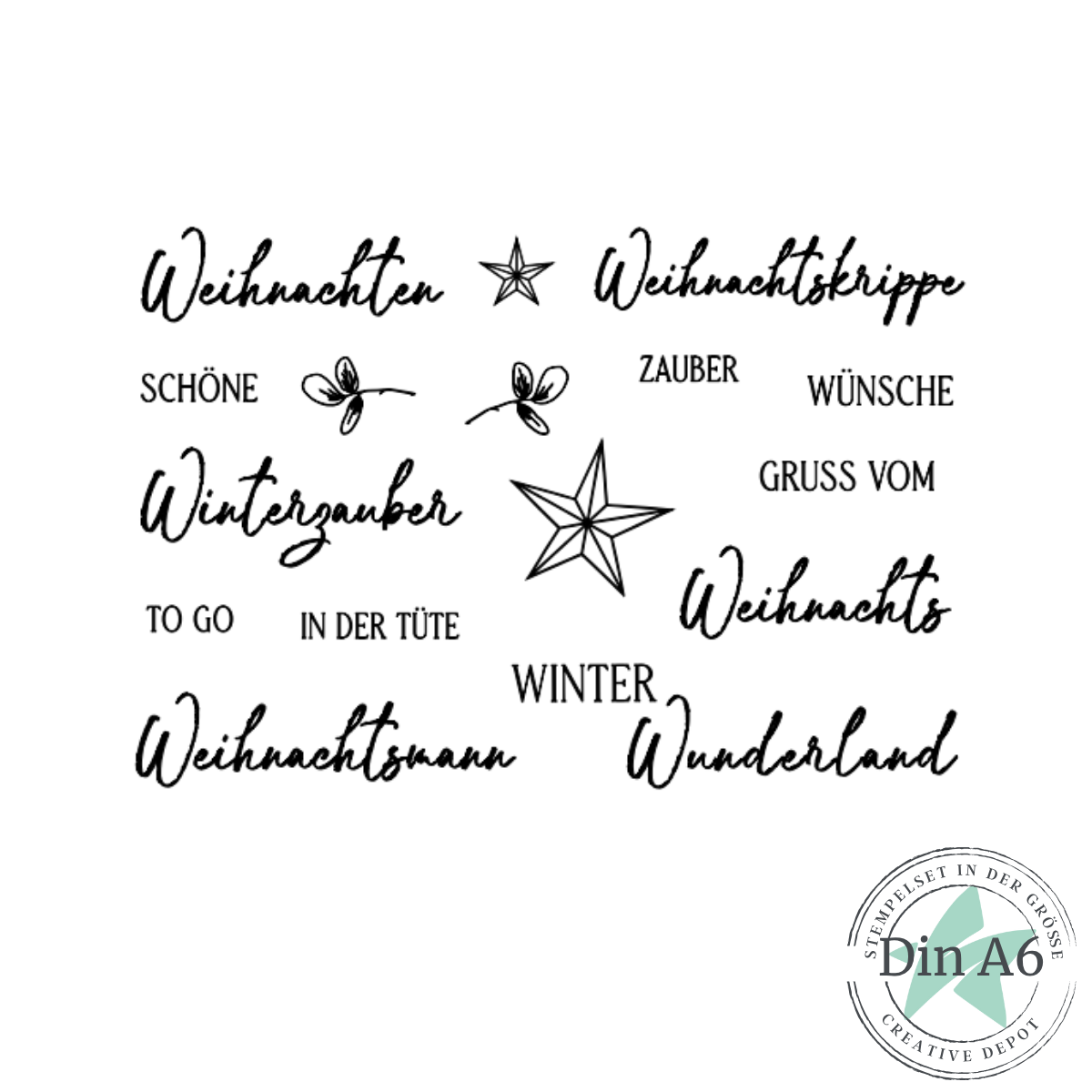 Stempelset - Kartentexte - Weihnachten I 