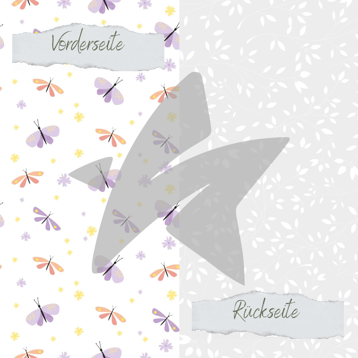 Design paper - Designline - Lilac butterfly - Printed on both sides