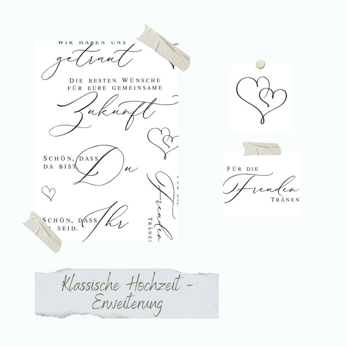 Stempelset - Klassische Hochzeit - Erweiterung Stempelset - Klassische Hochzeit - Erweiterung