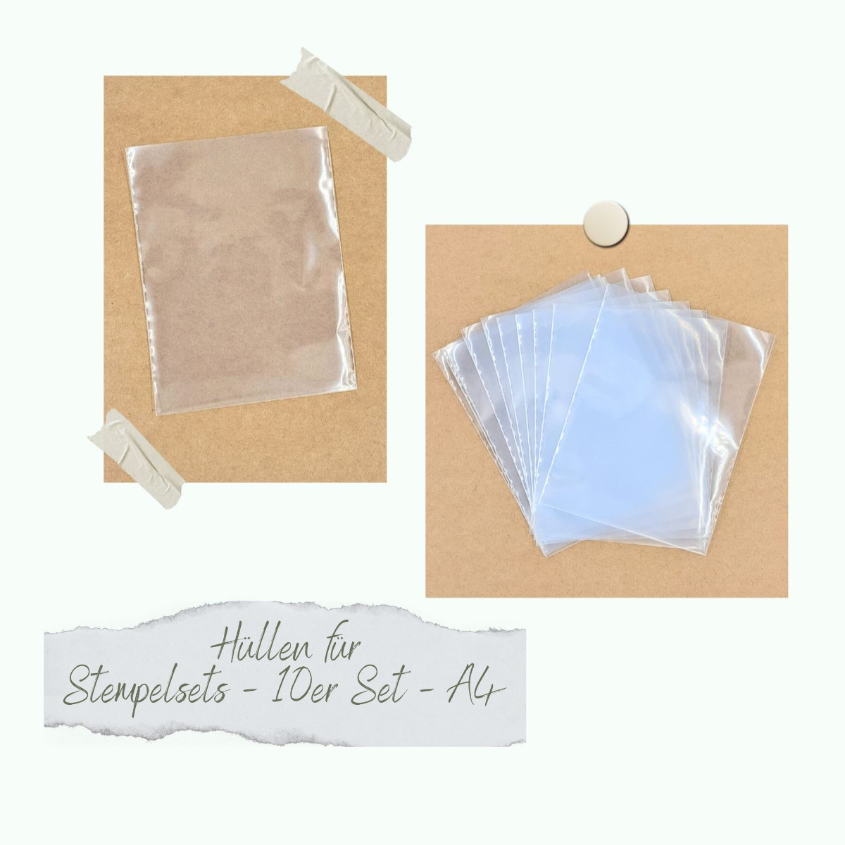 CD-ZA-225 Hüllen für Stempelsets - 10er Set - A4