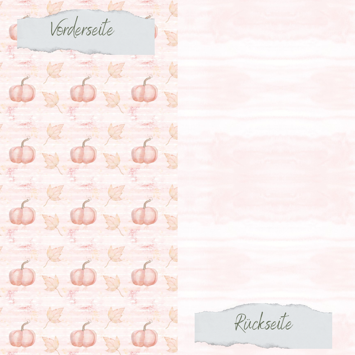Designer paper – Pastel pumpkins – Printed on both sides