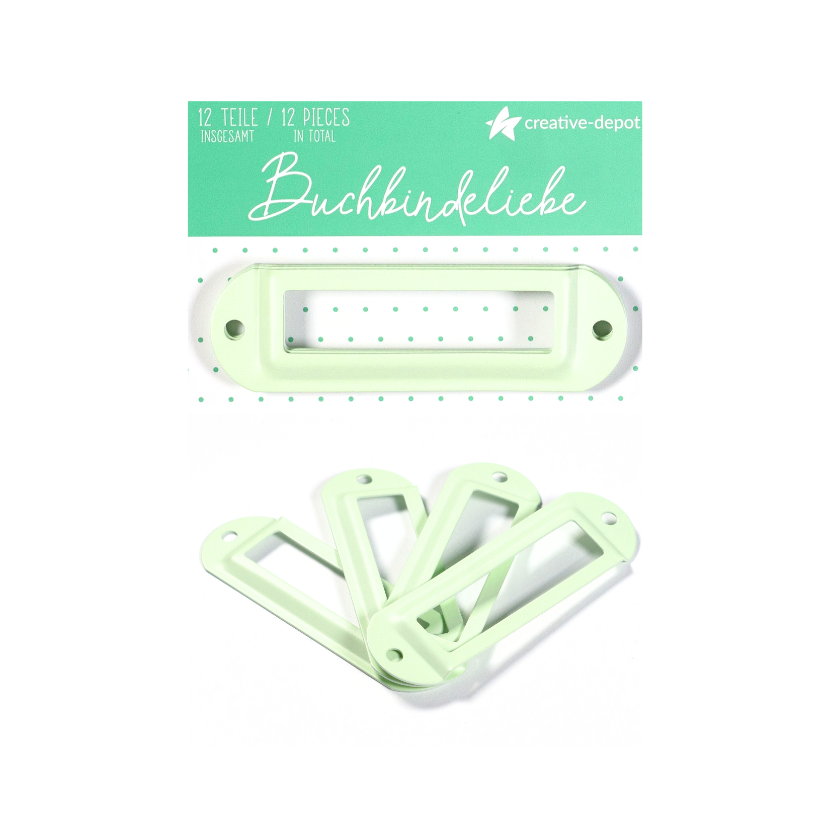 Etikettenhalter - Seeglas - Matt - Buchbindeliebe