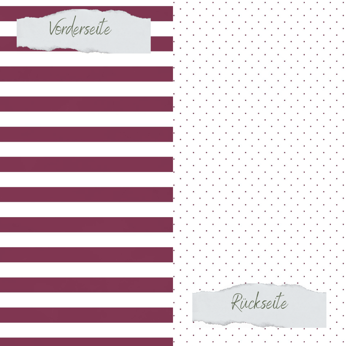 Papel de diseño - Basic - Herbstbeere - Gepunktet + Breite Streifen - Impreso por las dos caras Papel de diseño - Basic - Herbstbeere - Gepunktet + Breite Streifen - Impreso por las dos caras