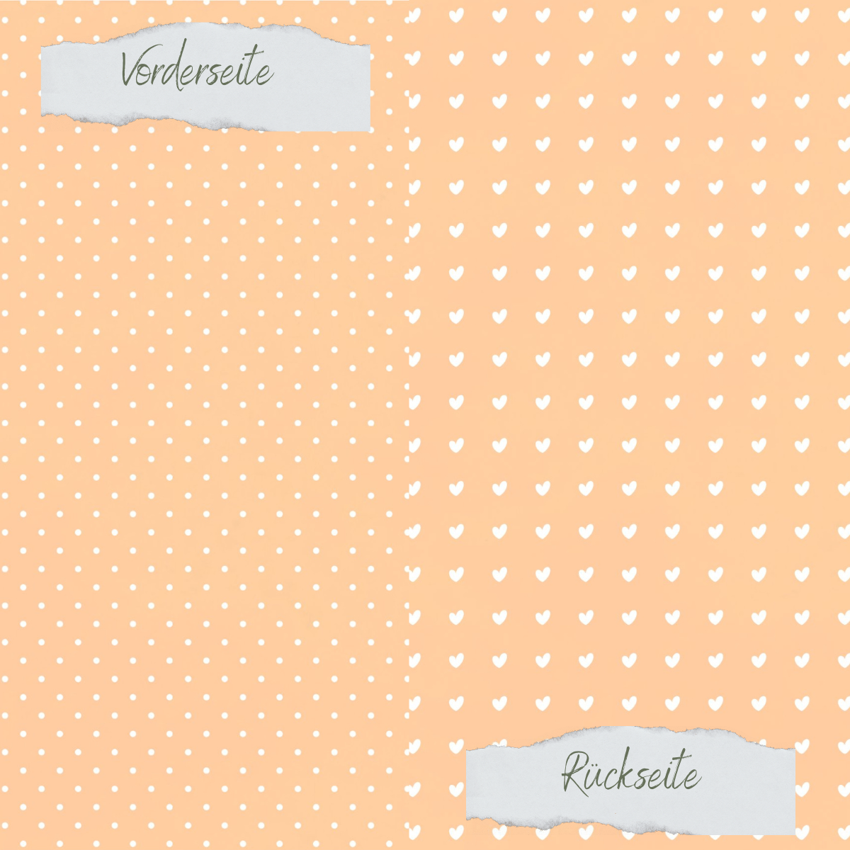 Papel de diseño - Basic - Aprikosenmousse - Pünktchen und Herzchen - Doppelseitig bedruckt Papel de diseño - Basic - Aprikosenmousse - Pünktchen und Herzchen - Doppelseitig bedruckt