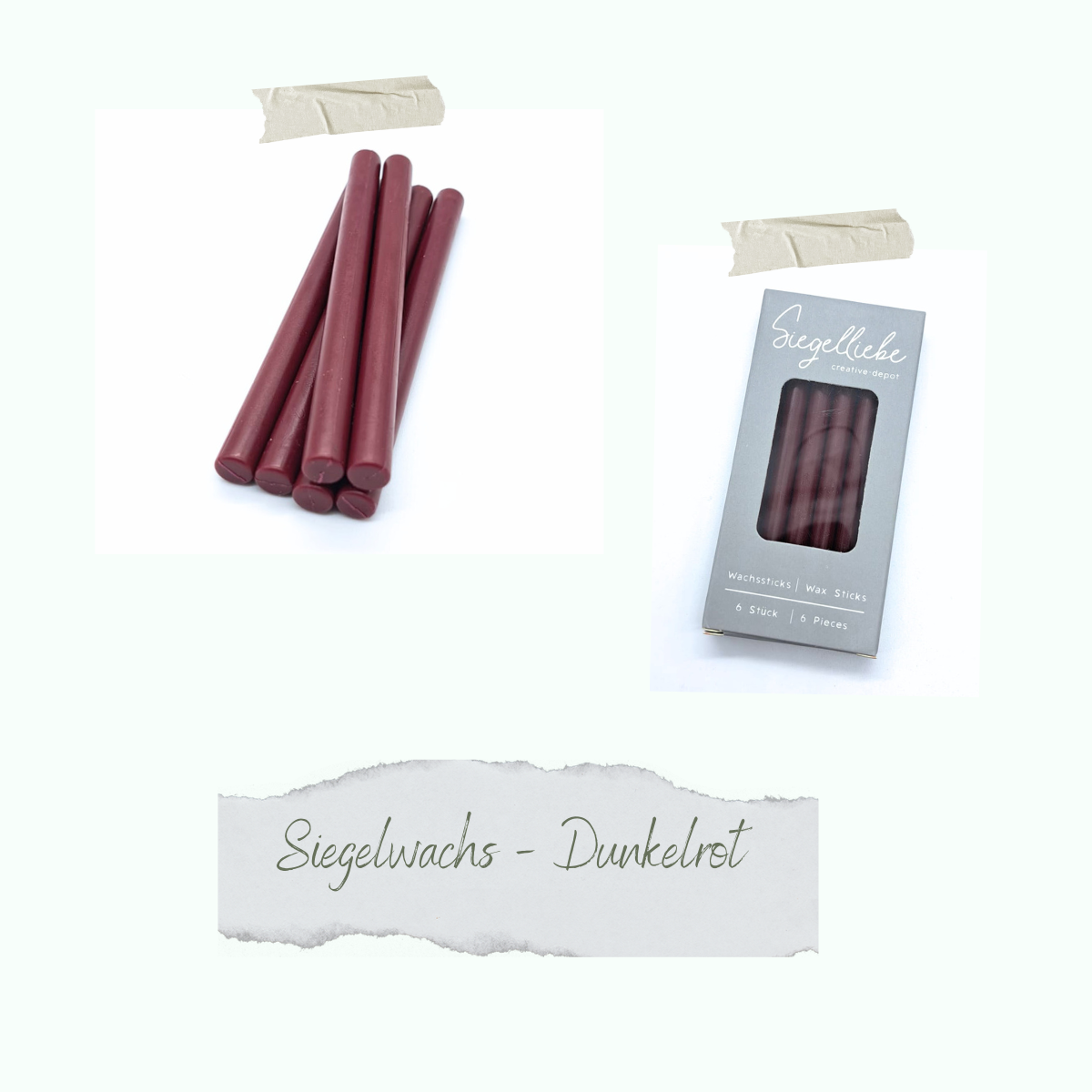 CD-SW-043 Barritas de cera - Dunkelrot - Siegelliebe