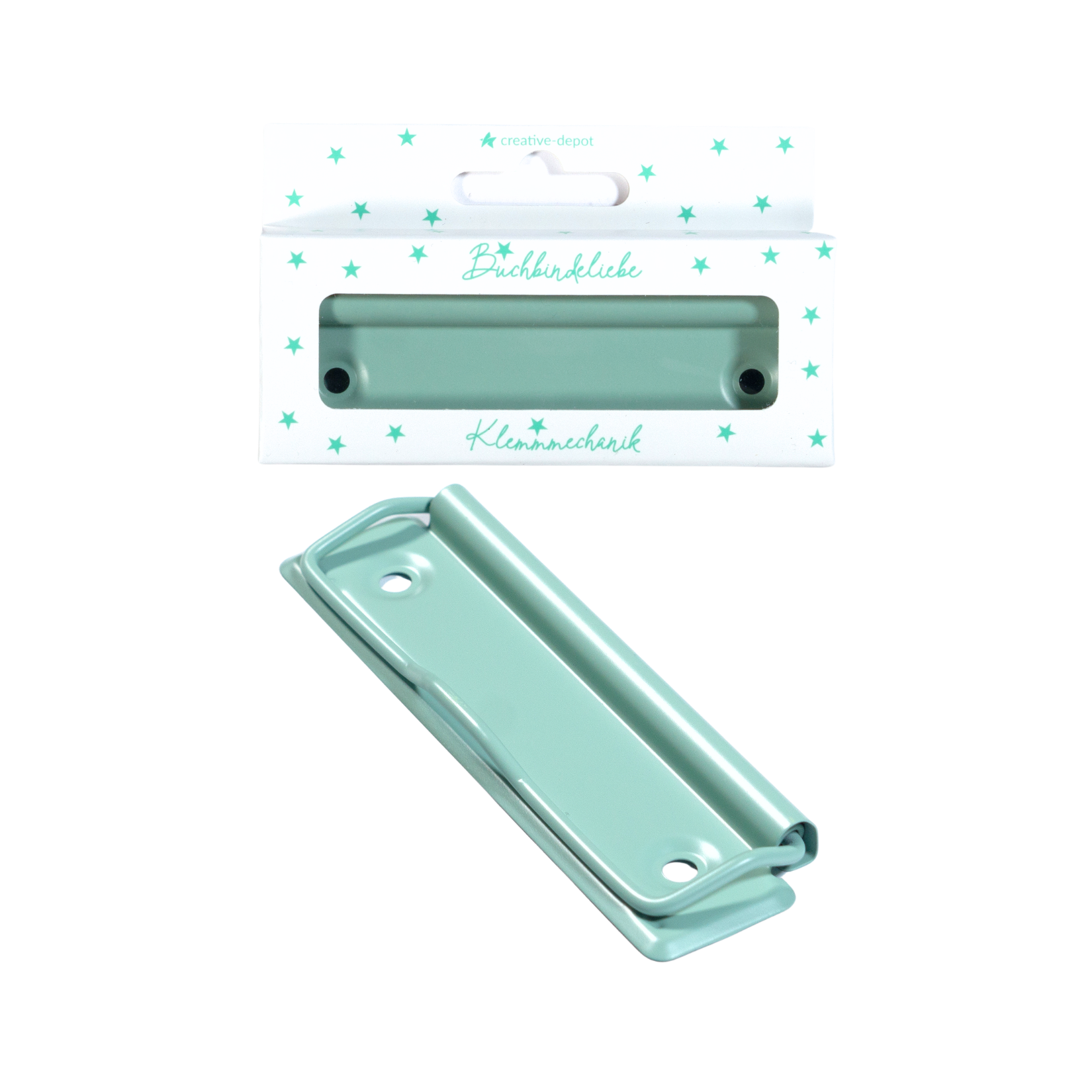 Klemmmechaniken - Vintage Mint - Matt - Buchbindeliebe - 3 Stück inkl. Nieten 