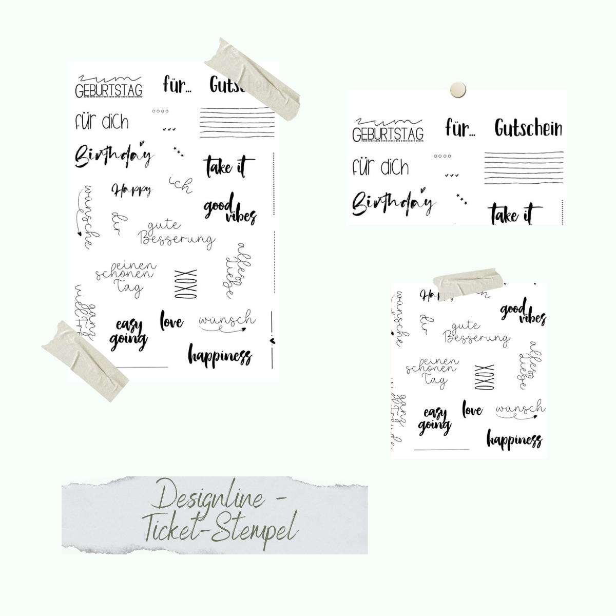 Set de Sello - Designline - Ticket-Stempel