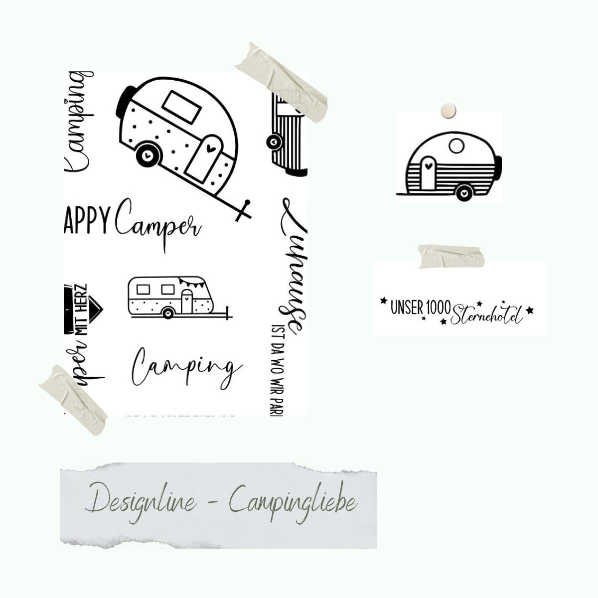 Stempelset - Designline - Campingliebe
