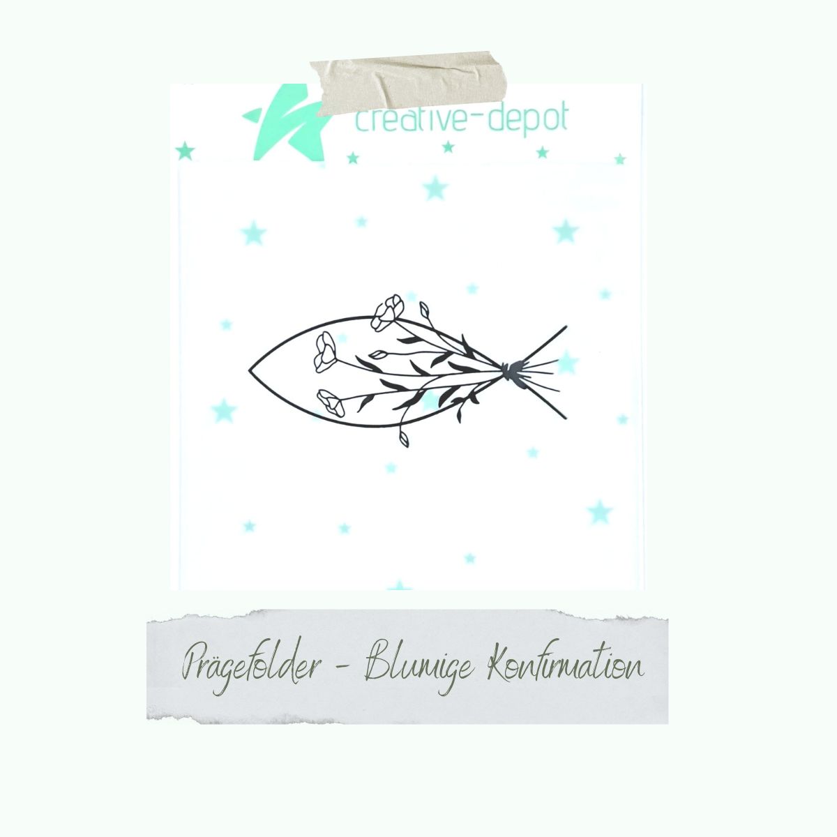 Embossing folder - Blumige Konfirmation - 11 x 15,5 cm