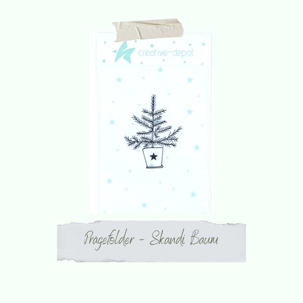 Embossing folder - Skandi Baum - 11 x 15.5 cm