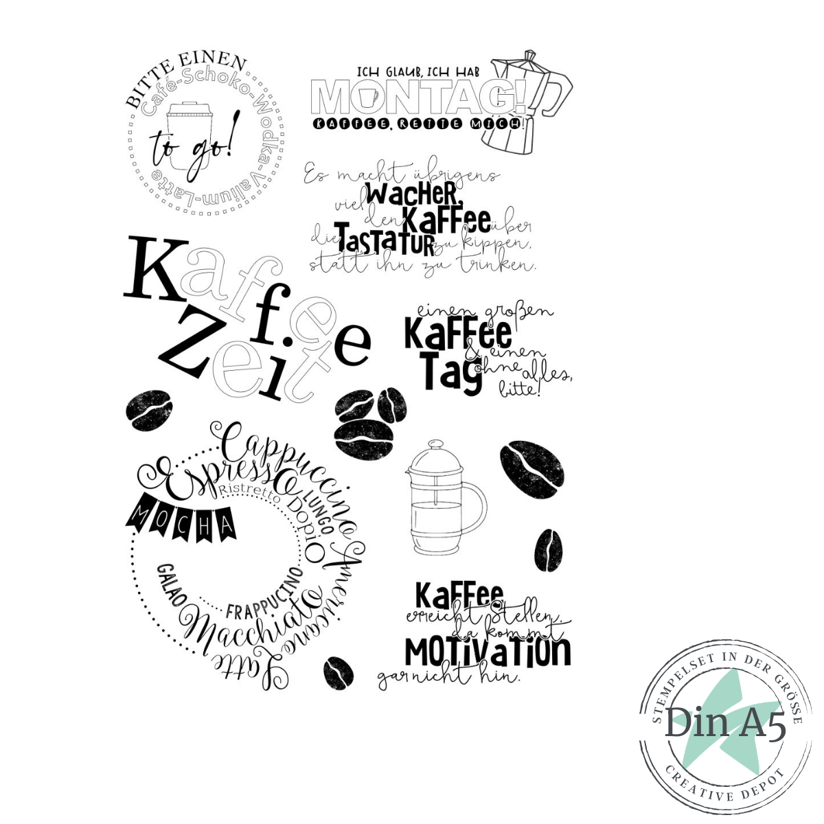 Stempelset - Kaffeezeit
