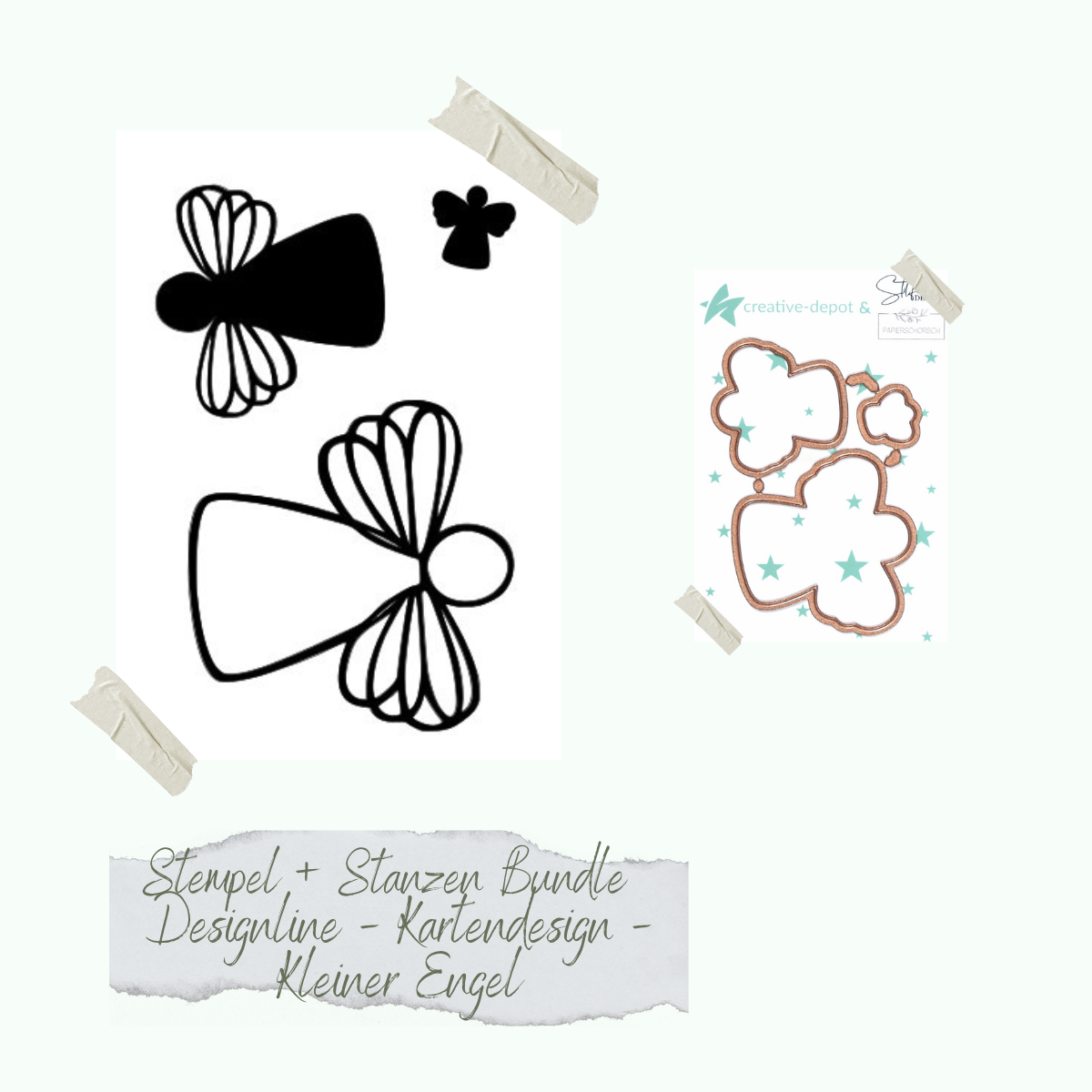 Bundle - Designline - Kartendesign - Kleiner Engel - Stempelset & Stanzen Bundle - Designline - Kartendesign - Kleiner Engel - Stempelset & Stanzen