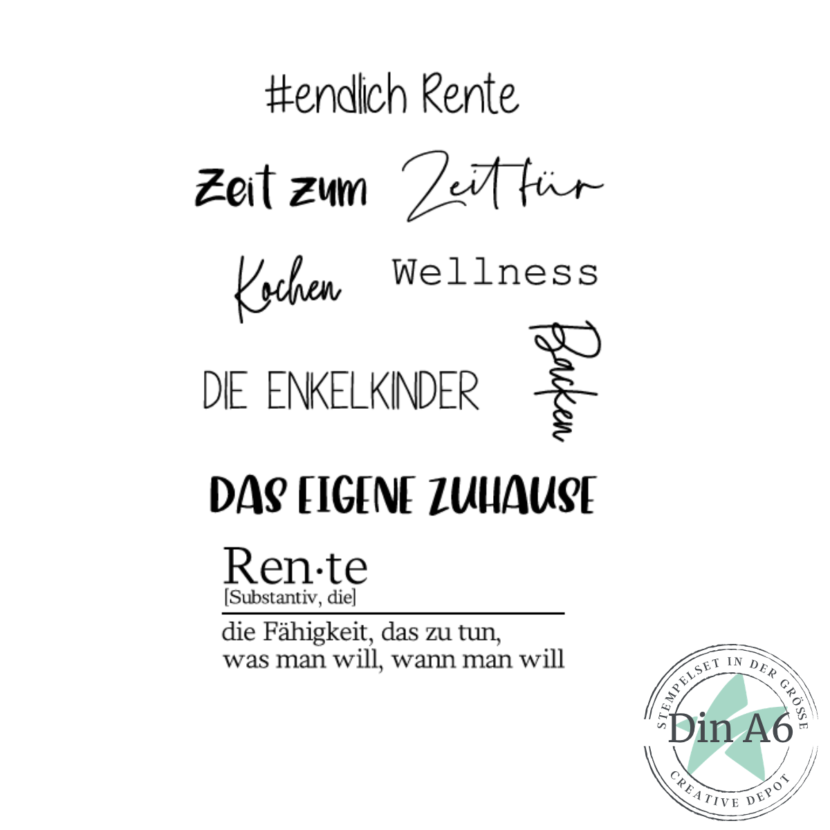Stempelset - Designline - Zum Ruhestand II