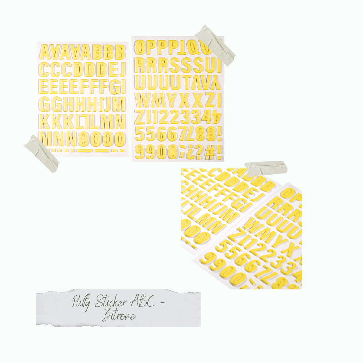 Puffy Sticker - ABC - Zitrone Puffy Sticker - ABC - Zitrone