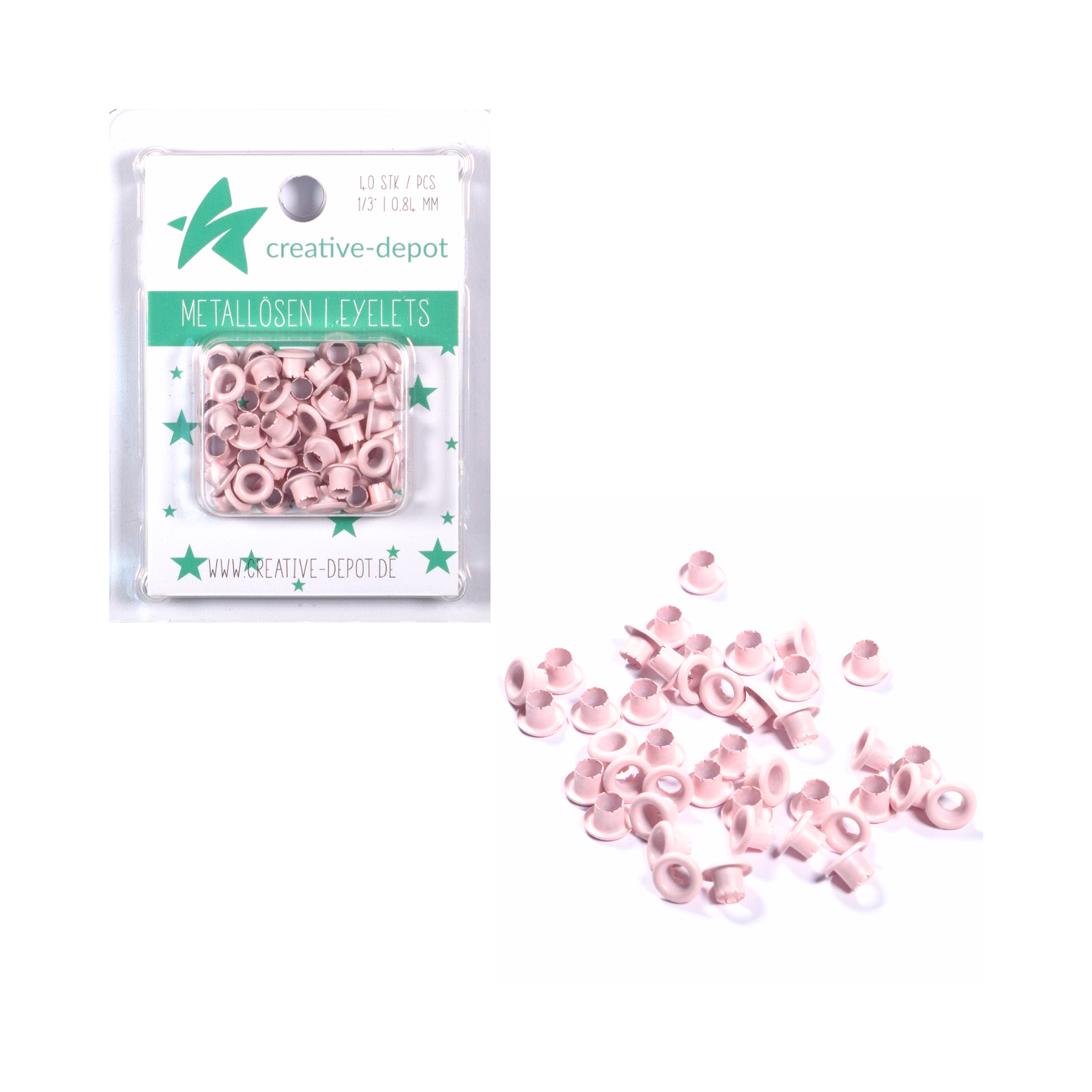 Eyelets - Baby Rosa - Matt - 8 mm