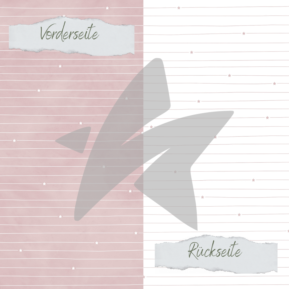 CD-BP-011-Basic-Blush-Doodle-Linien-mit-Sternchen Papel de diseño - Basic - Blush - Doodle Linien mit Sternchen - Impreso por las dos caras