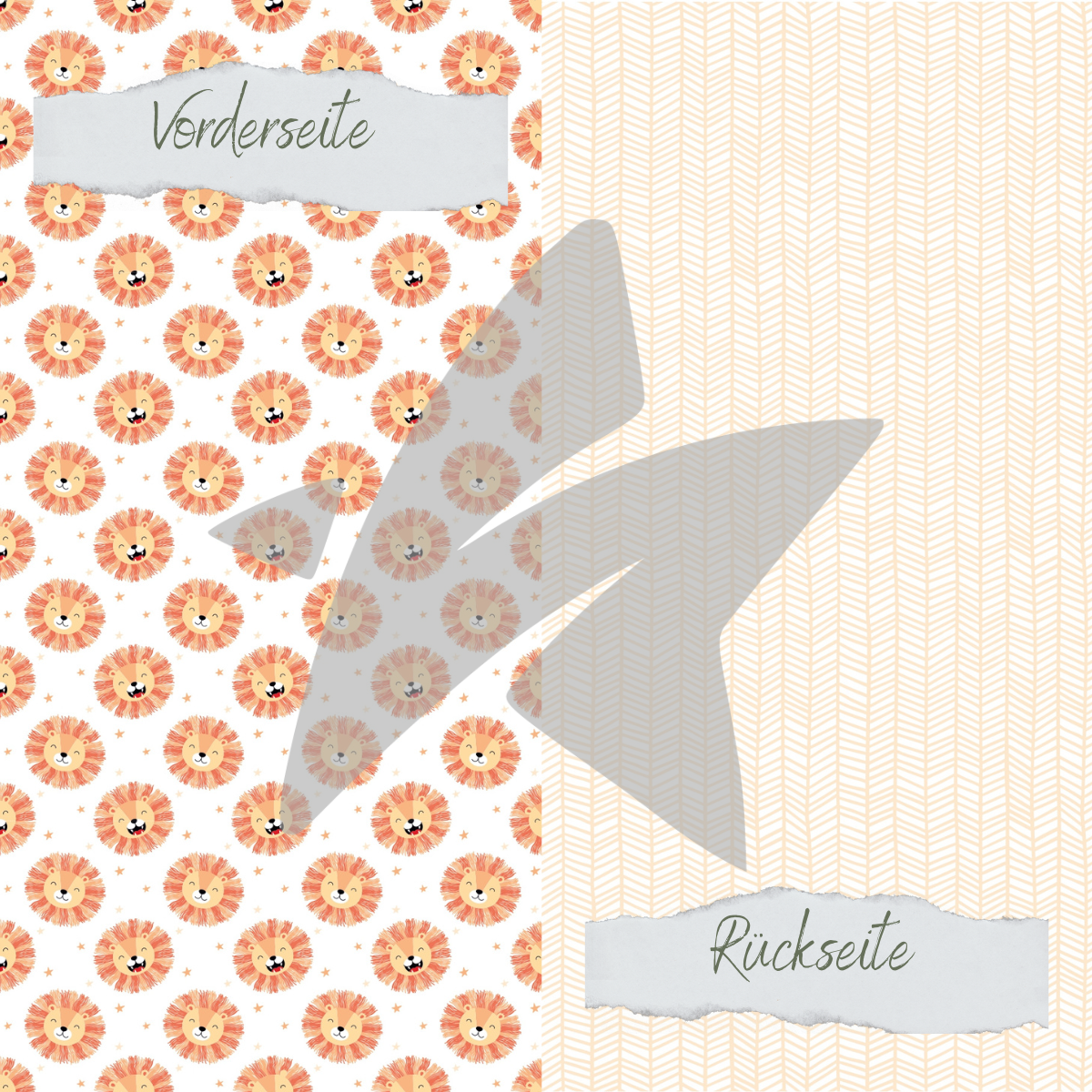 CD-DP-667-Designline-Kleiner-L-we Papel de diseño - Designline - Little Lion - Impreso por las dos caras